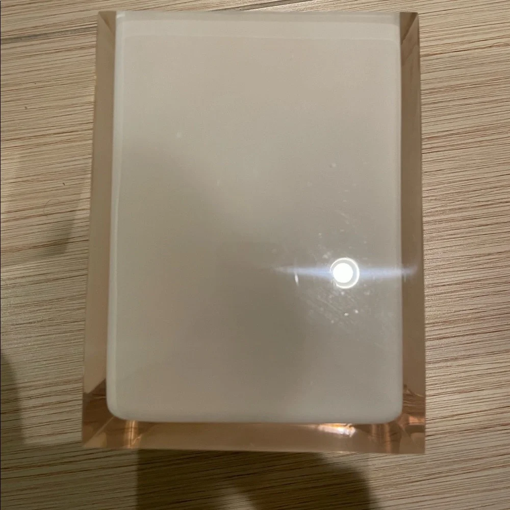 Jonathan Adler Frosted Lucite Trash Can and Tissue Cover Bath Set